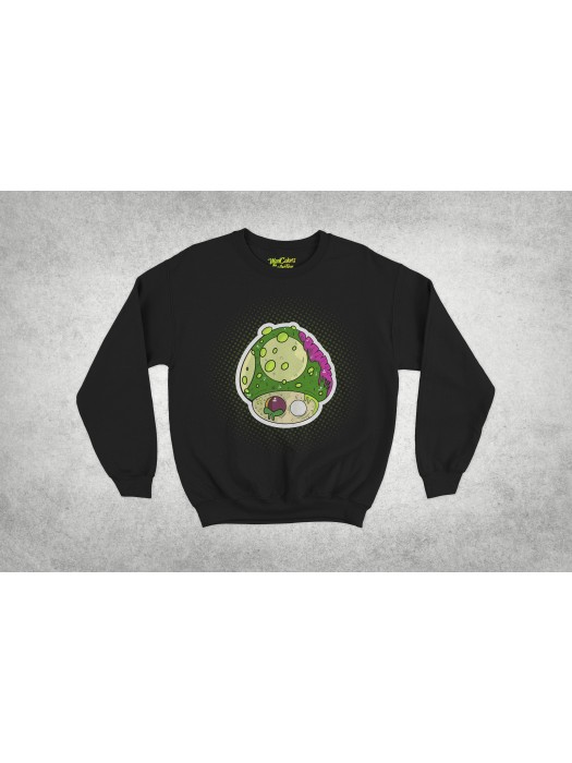 Унисекс ватена блуза HORROR - Mushroom illustrartion