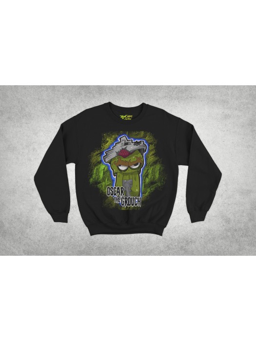 Унисекс ватена блуза HORROR - Oscar the Grouch Fan Art