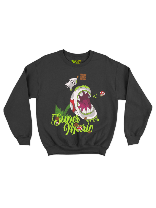 Унисекс ватена блуза HORROR - Piranha plant