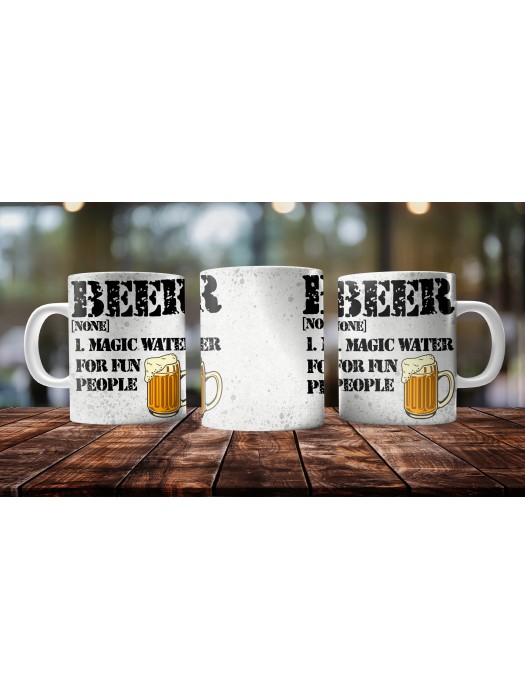 Керамична чаша Madcolors - BEER Magic Water for fun people