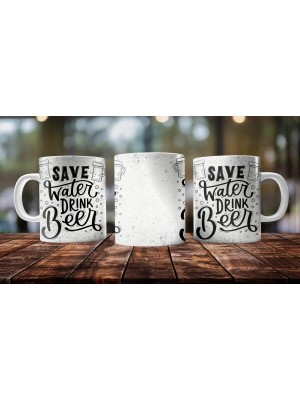 Керамична чаша Madcolors - Save water drink BEER