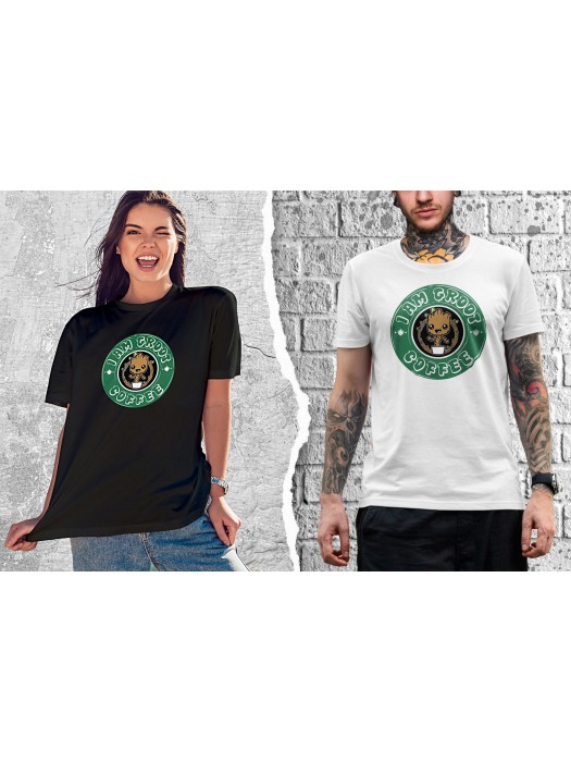 Тениска унисекс I AM GROOT - COFFEE