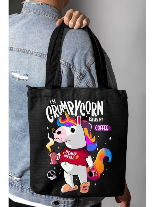 Чанта I'm Grumpycorn Before My Coffee