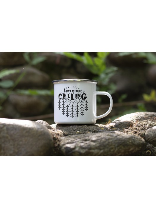 Метално канче с надпис Adventure Calling