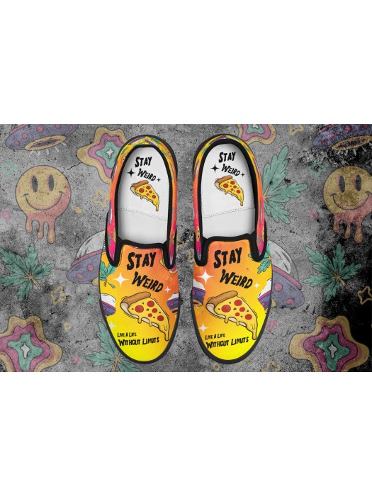 Ръчно рисувани обувки - Stay Weird - Live A Life Without Limits