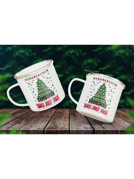 Метално канче с печат XMAS - Xo Xo Xo