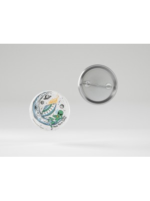 Значка Madcolors - Alien Need More Coffee