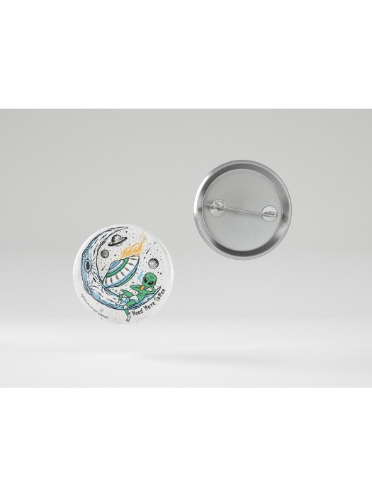 Значка Madcolors - Alien Need More Coffee